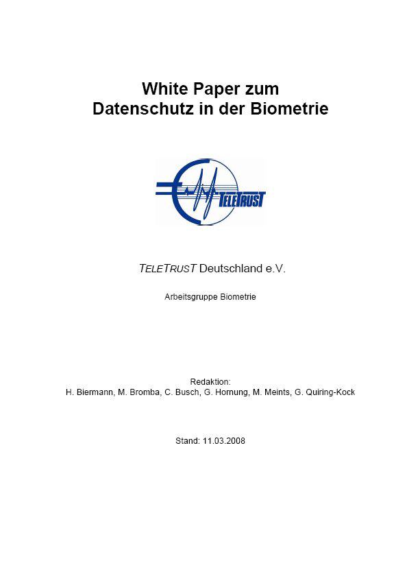 Nutzung von Biometriedaten